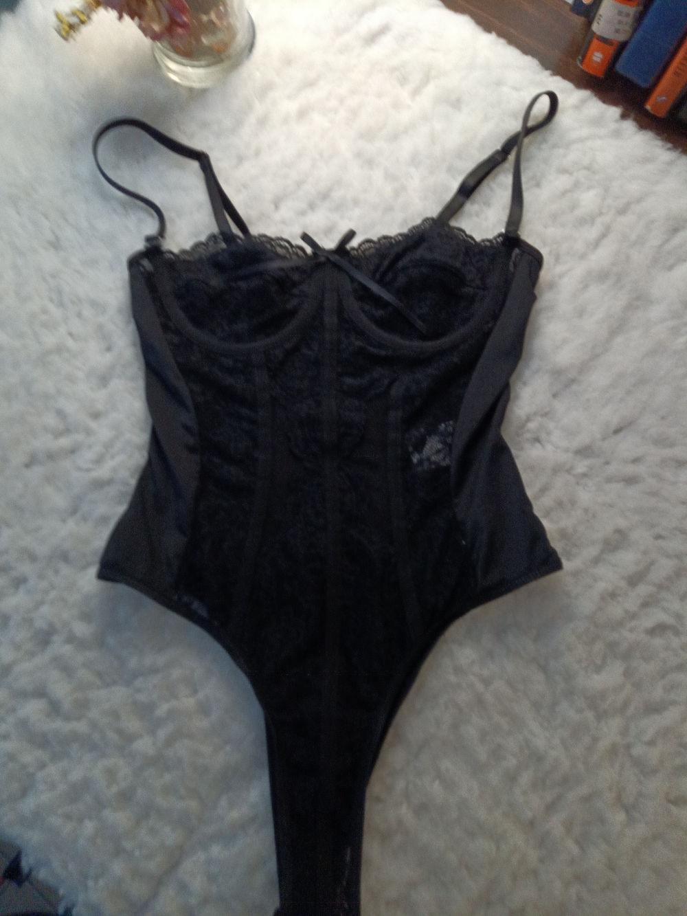 Black Lace Bodysuit Teddy - Women Intimates